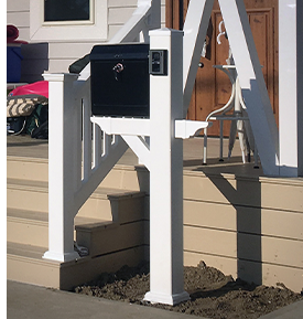 USメールボックススタンドを横置き