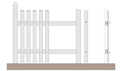 バリューフェンス ストレートピケットフェンス