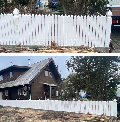 バイナルフェンスのリフォーム完成