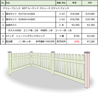 バイナルフェンスの見積り